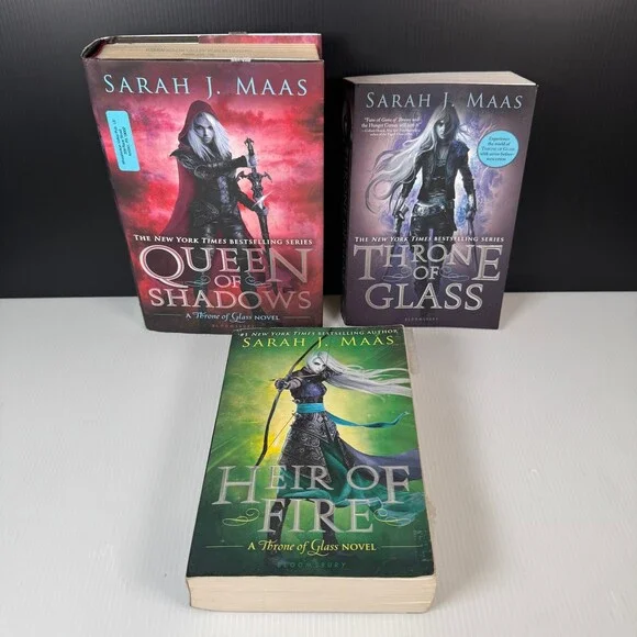 Sarah J Maas Lot of 3 Books Heir of Fire Throne of Glass Queen of Shadows - Picture 1 of 6